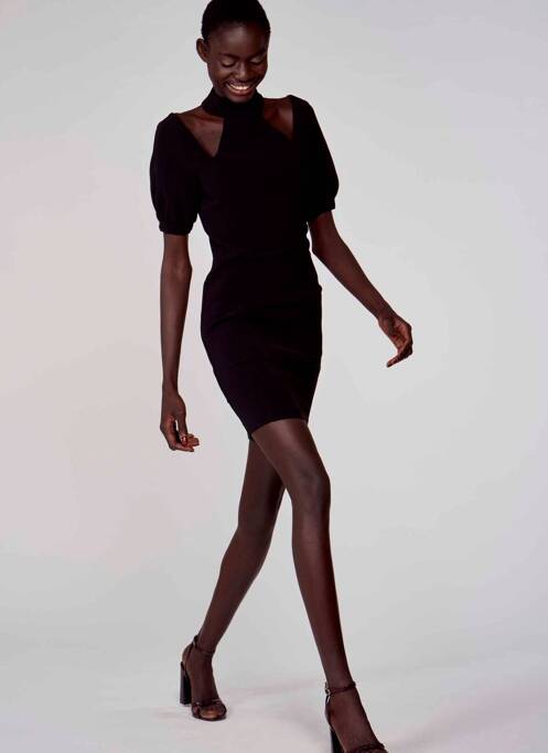 Robe mi-longue noir ASTRID BLACK LABEL pour femme