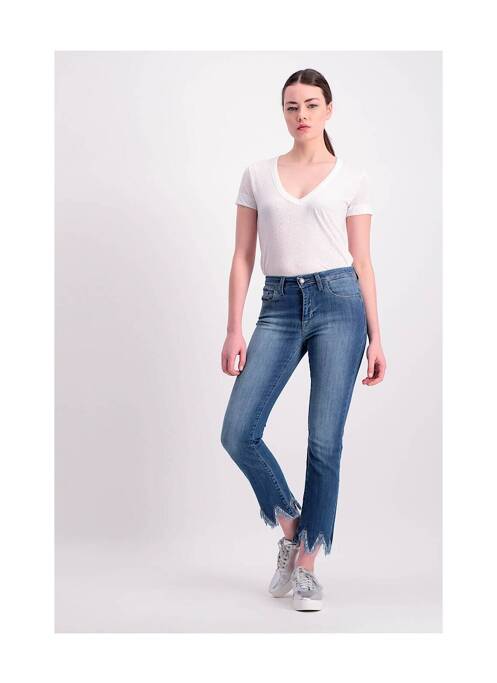 Jeans coupe droite bleu ASTRID BLACK LABEL pour femme