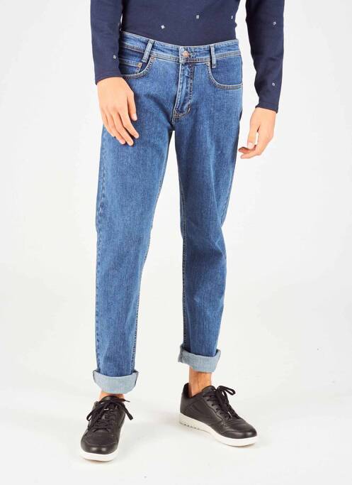 Jeans coupe droite bleu MAC pour homme
