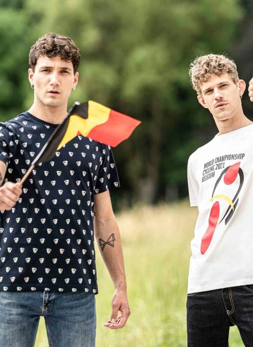 T-shirt blanc CYCLO CLUB MARCEL  pour homme