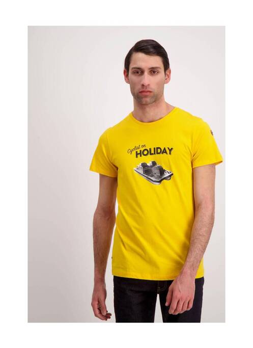 T-shirt jaune CYCLO CLUB MARCEL  pour homme