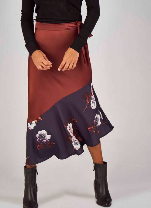 Jupe longue rouge CLOUDS OF FASHION pour femme