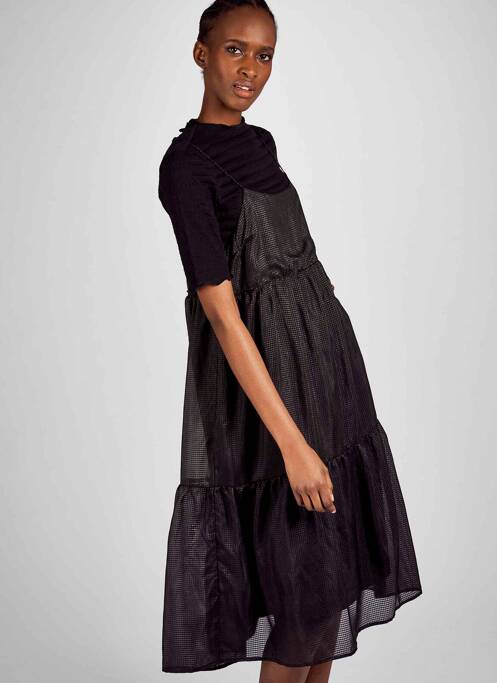 Robe mi-longue noir CLOUDS OF FASHION pour femme