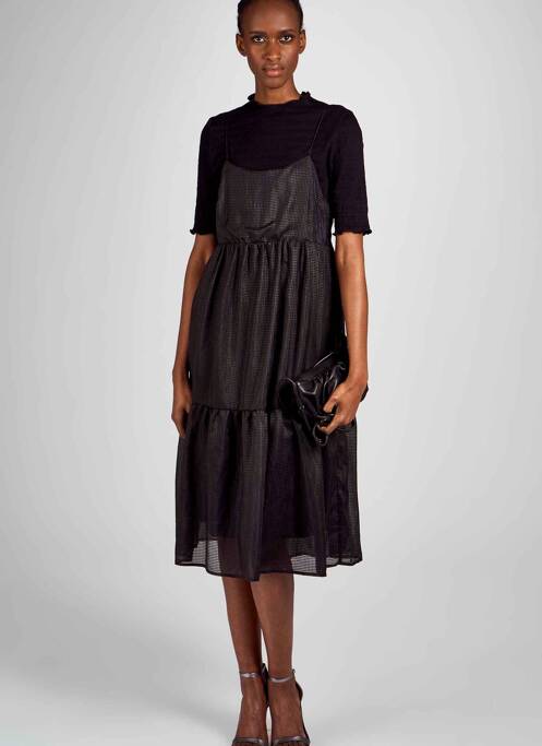 Robe mi-longue noir CLOUDS OF FASHION pour femme