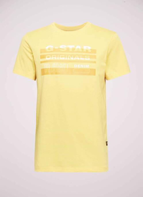 T-shirt jaune G STAR pour homme
