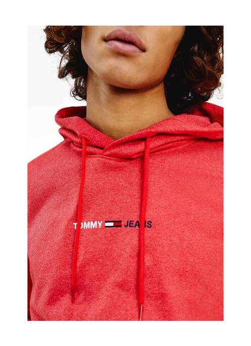 Sweat-shirt à capuche rouge TOMMY HILFIGER pour homme