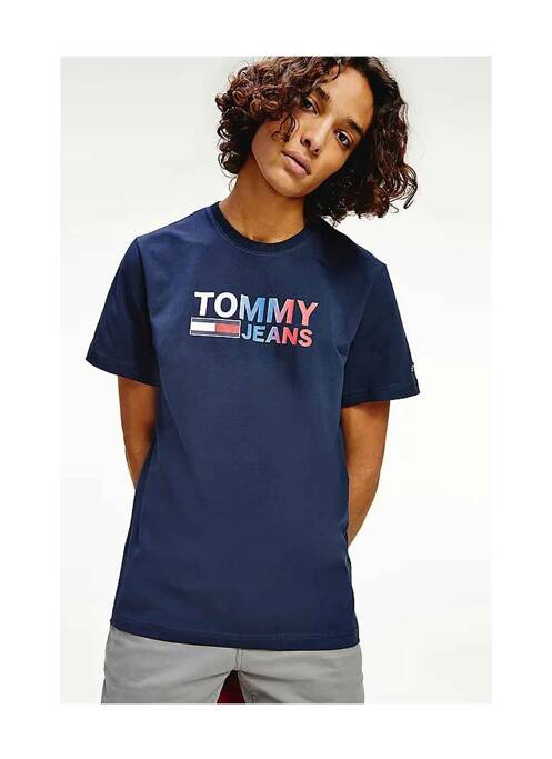 T-shirt bleu TOMMY HILFIGER pour homme