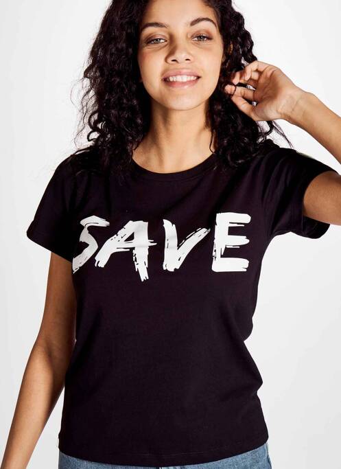 T-shirt noir SAVE THE DUCK pour femme
