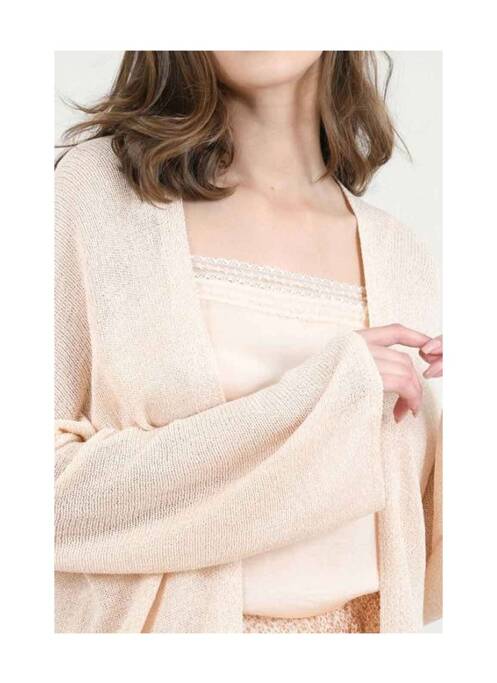 Gilet manches longues rose MOLLY BRACKEN pour femme