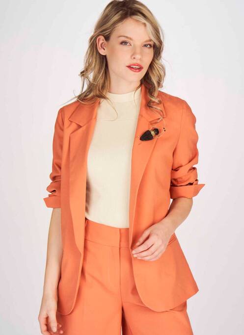 Blazer orange DEUX. BY ELINE DE MUNCK pour femme