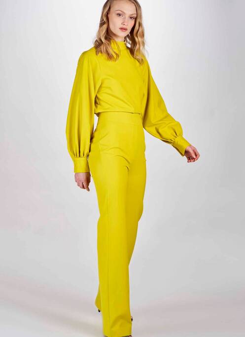 Pantalon jaune DEUX. BY ELINE DE MUNCK pour femme