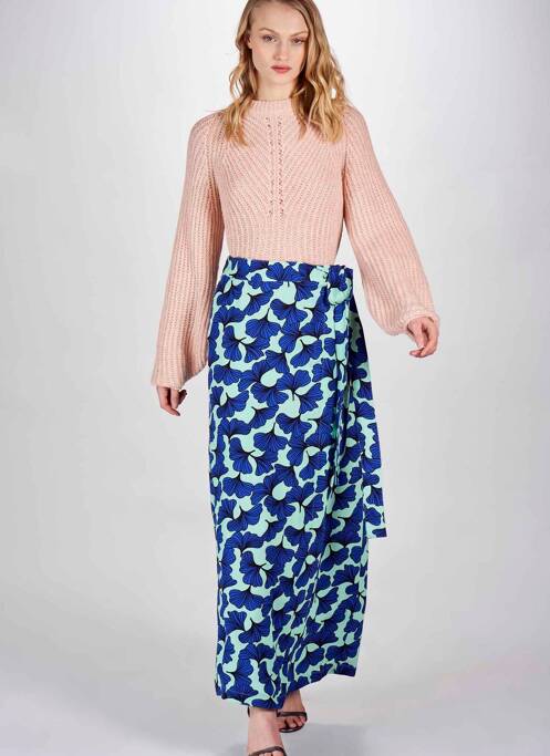 Jupe longue bleu DEUX. BY ELINE DE MUNCK pour femme