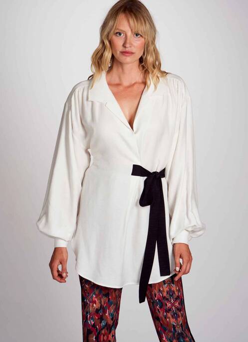 Blouse blanc DEUX. BY ELINE DE MUNCK pour femme