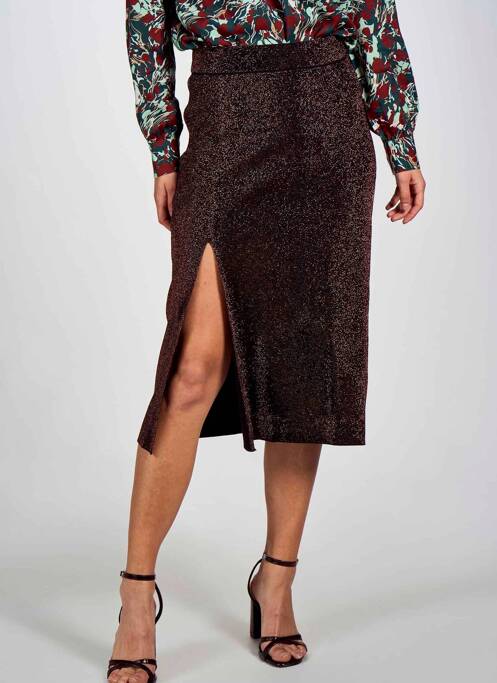 Jupe mi-longue noir DEUX. BY ELINE DE MUNCK pour femme