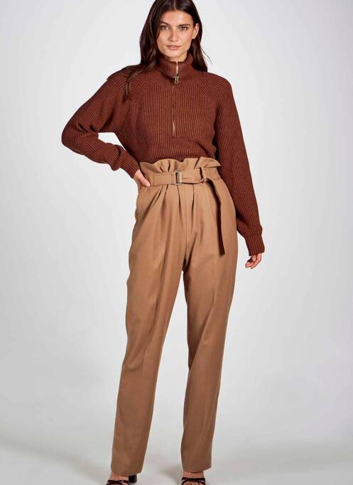 Pantalon large marron DEUX. BY ELINE DE MUNCK pour femme