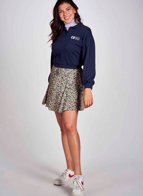 Pull col roulé violet CEMI pour femme