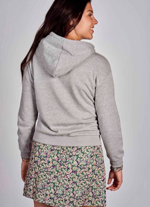 Sweat-shirt à capuche gris CEMI pour femme