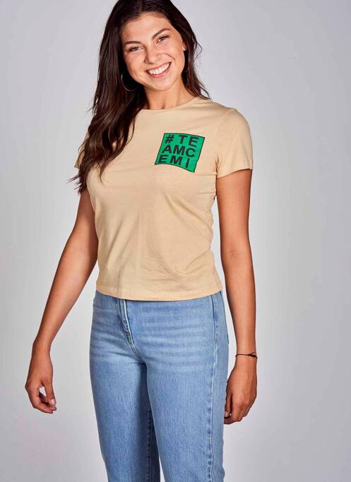 T-shirt beige CEMI pour femme