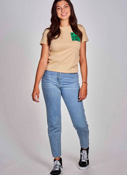 T-shirt beige CEMI pour femme