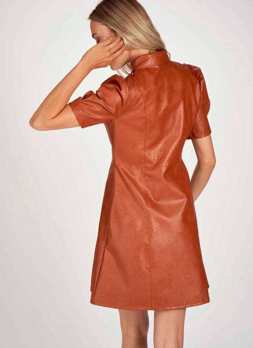 Robe courte marron FOUDRE BY AURELIE VAN DAELEN pour femme