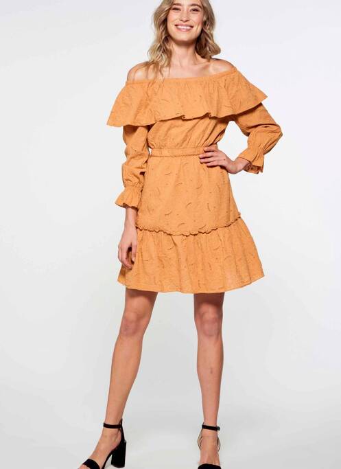 Robe mi-longue orange FOUDRE BY AURELIE VAN DAELEN pour femme