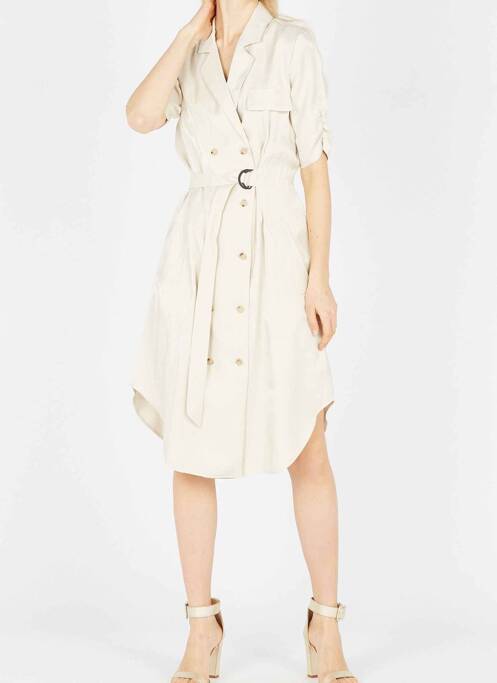 Robe mi-longue beige MOLLY BRACKEN pour femme