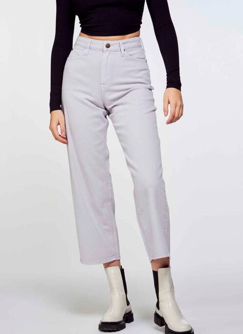 Pantalon droit violet LEE pour femme