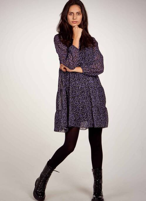 Robe mi-longue violet HAILYS pour femme