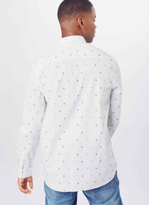 Chemise manches longues blanc GUESS pour homme