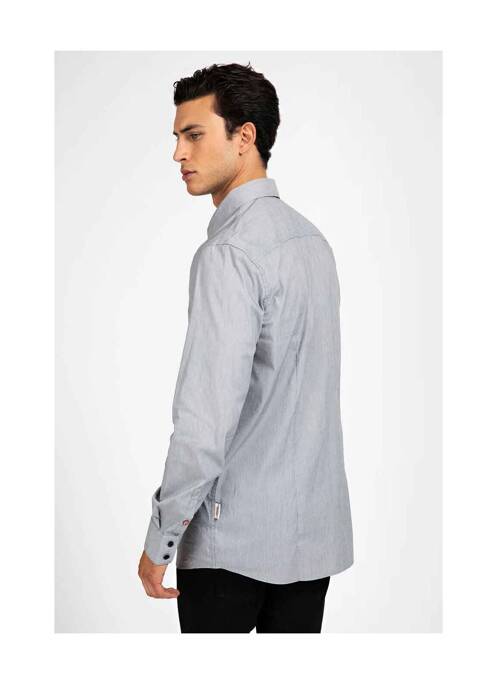 Chemise manches longues gris GUESS pour homme