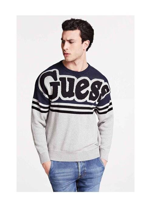 Pull gris GUESS pour homme