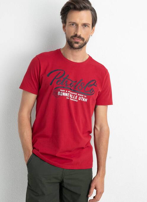 T-shirt rouge PETROL INDUSTRIES pour homme