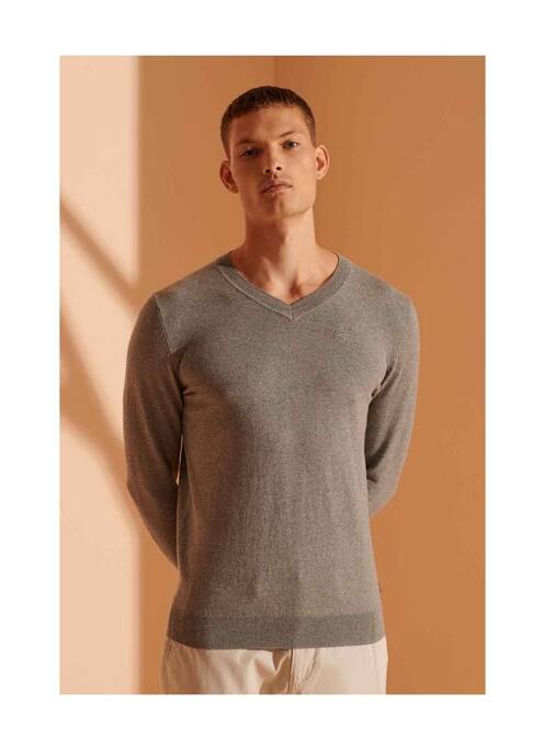Pull gris SUPERDRY pour homme