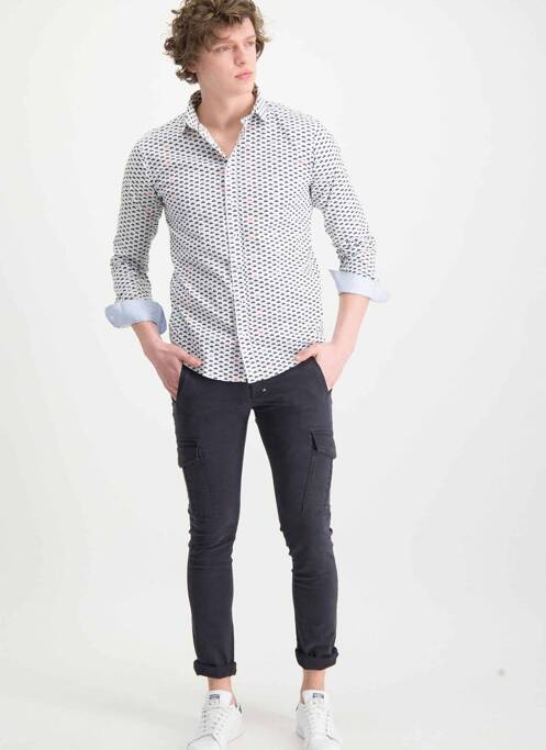 Chemise manches longues blanc HAZE&FINN pour homme