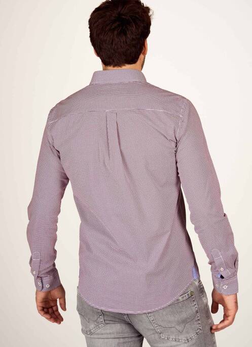 Chemise manches longues rouge HAZE&FINN pour homme