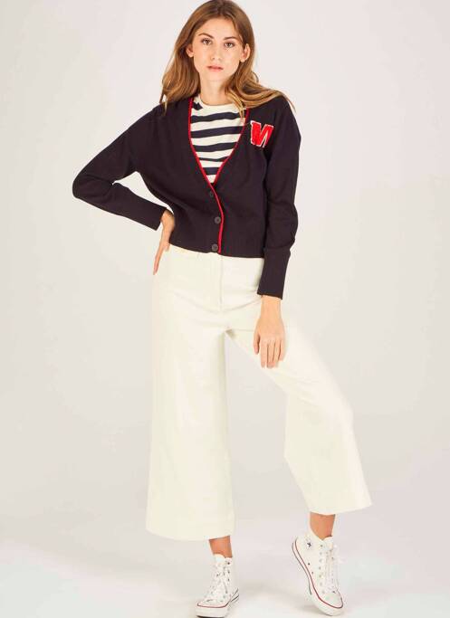 Gilet manches longues bleu LE FABULEUX MARCEL DE BRUXELLES pour femme