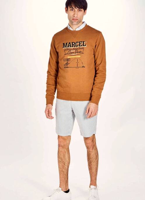 Sweat-shirt marron LE FABULEUX MARCEL DE BRUXELLES pour homme