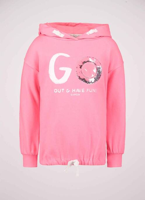 Sweat-shirt à capuche rose GARCIA pour fille