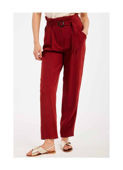 Pantalon chino rouge NAF NAF pour femme