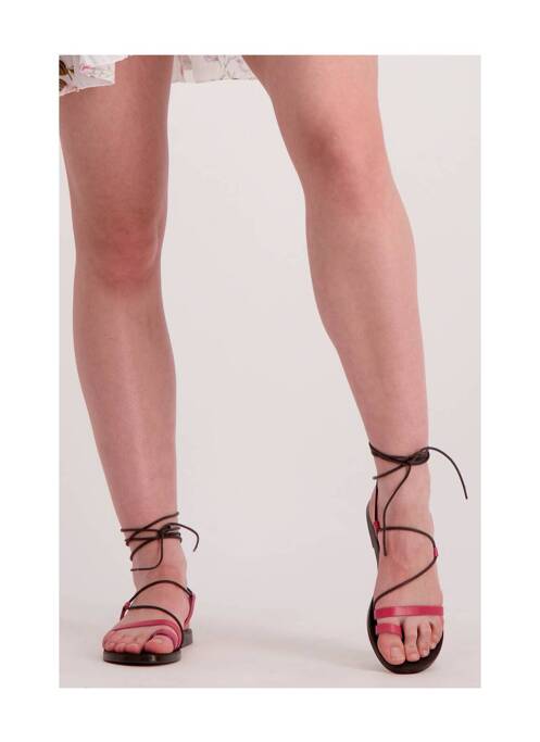 Sandales/Nu pieds rose PIECES pour femme