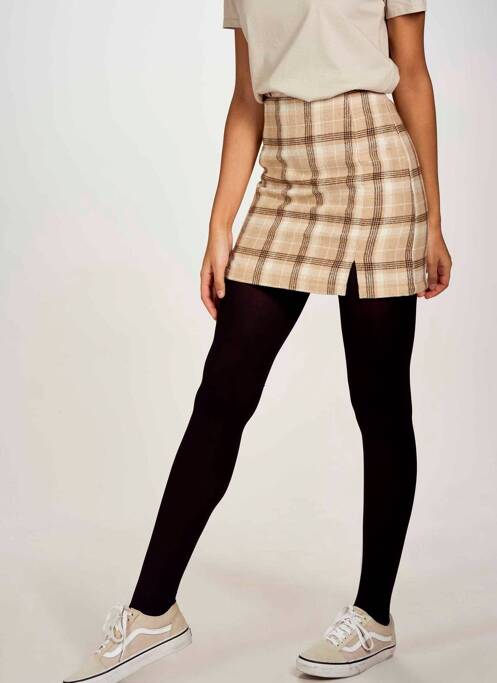 Jupe courte beige TALLY WEIJL pour femme