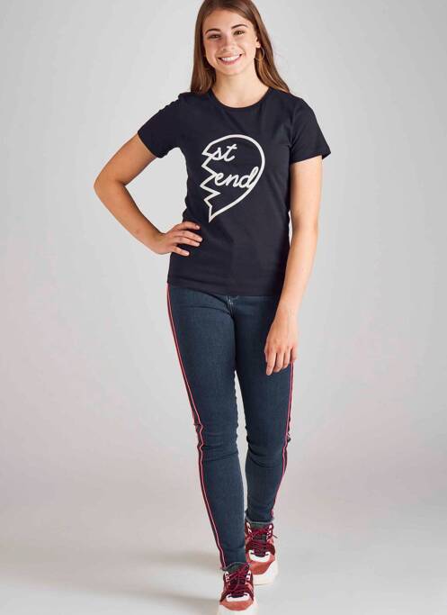 T-shirt bleu STIEN EDLUND pour femme