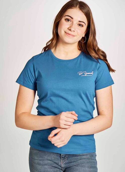 T-shirt bleu STIEN EDLUND pour femme