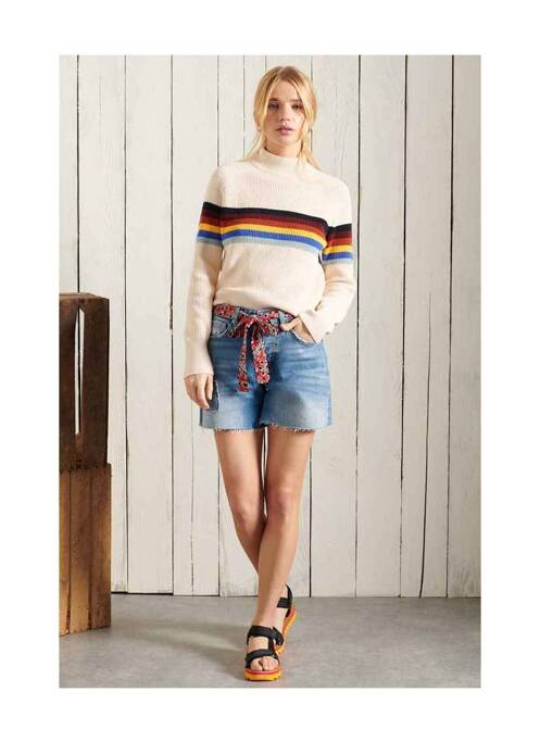 Short bleu SUPERDRY pour femme