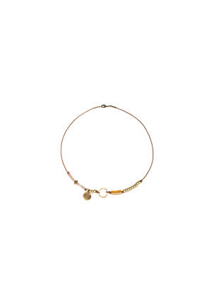 Collier marron N°3 femme