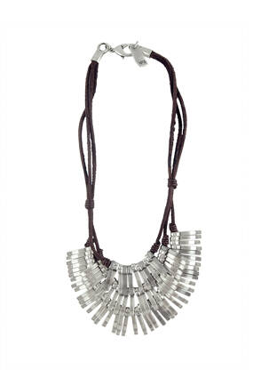 Collier gris N°3 femme