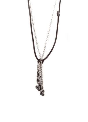 Collier gris N°3 femme