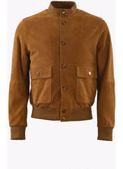 Veste en cuir marron SERGE PARIENTE pour homme seconde vue