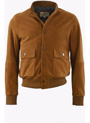 Veste en cuir marron SERGE PARIENTE pour homme seconde vue