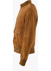 Veste en cuir marron SERGE PARIENTE pour homme seconde vue